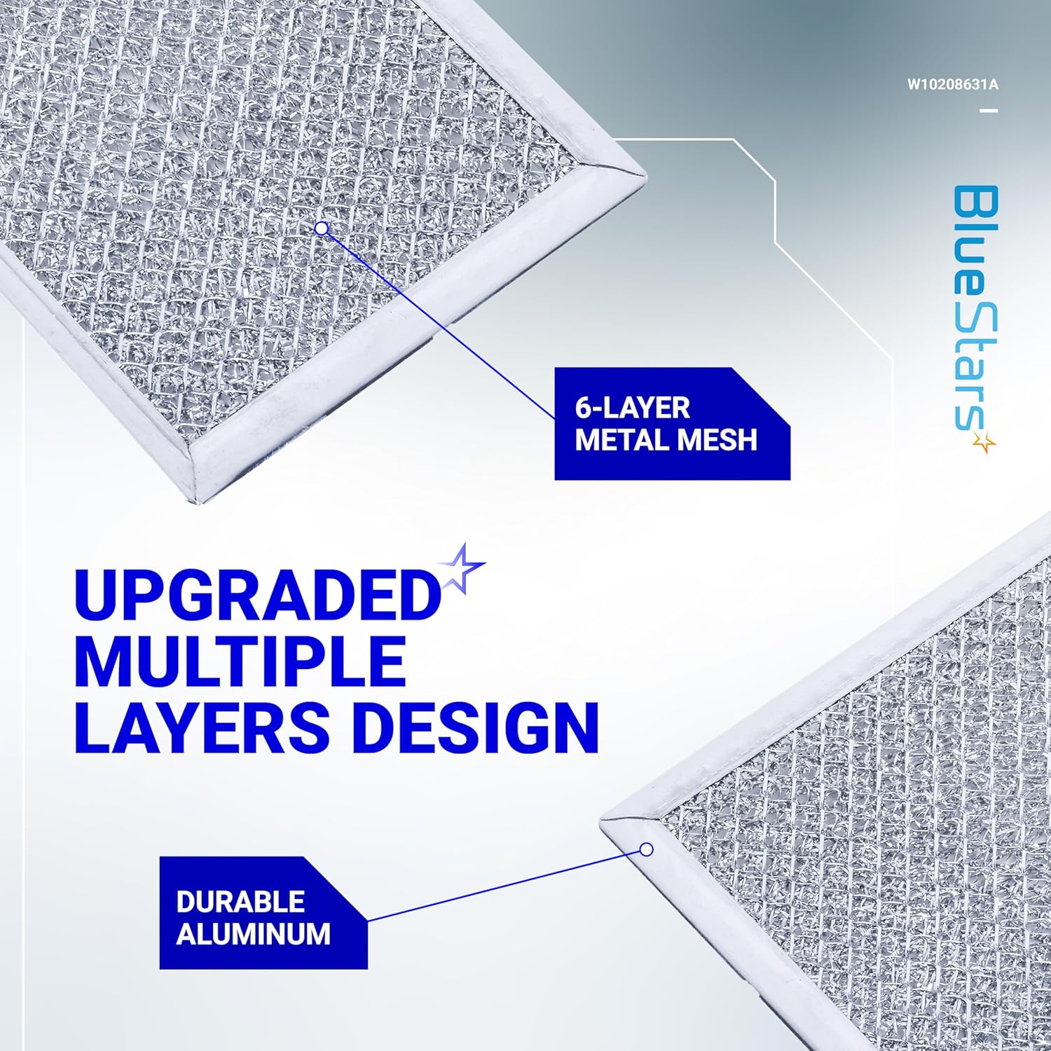 [Lifetime Warranty] W10208631A Microwaves Grease Filter 5.78" x 12.91" - Pack of 5 - Image 3