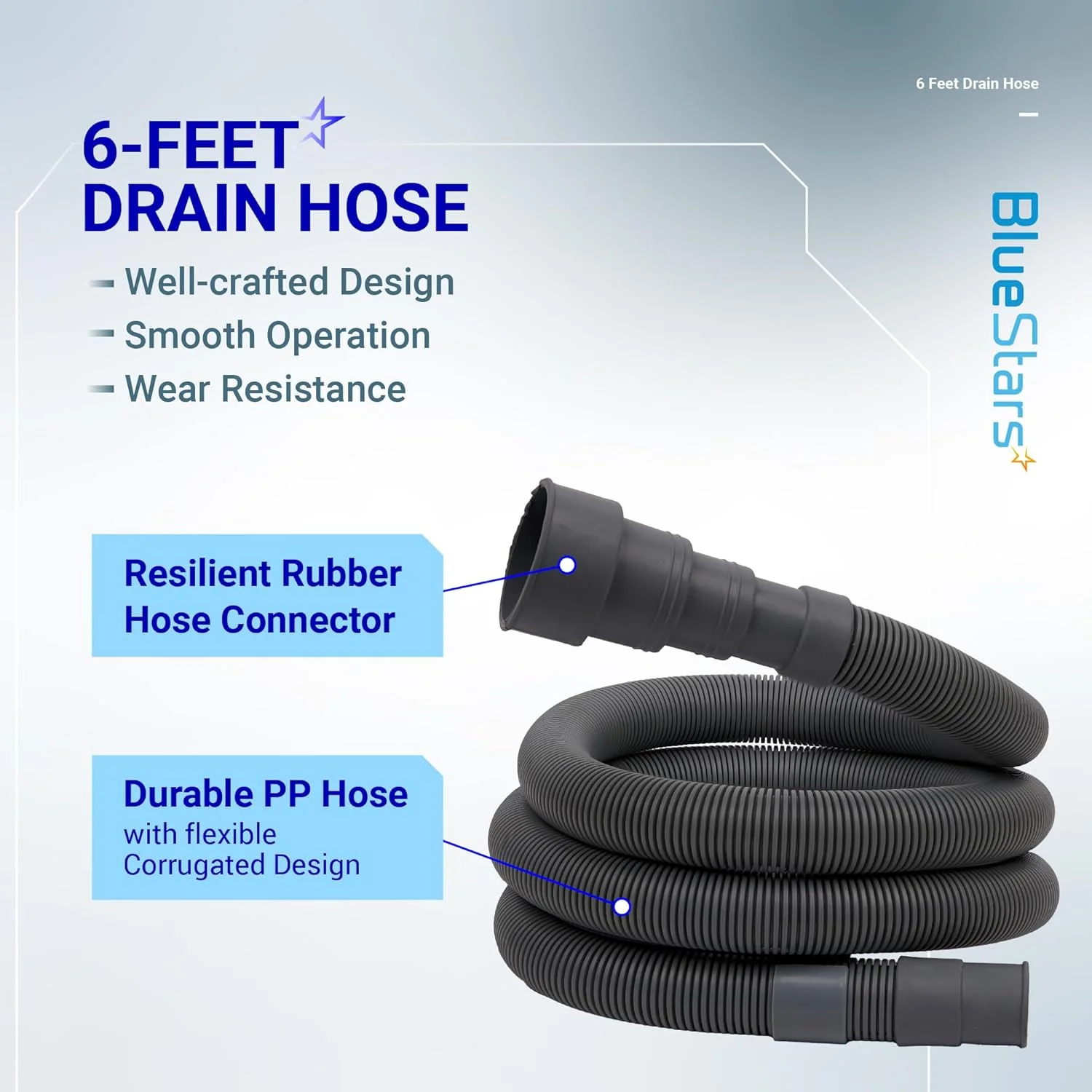 [Lifetime Warranty] 6 Feet Universal Dishwasher Washing Machine Drain Hose - Image 4