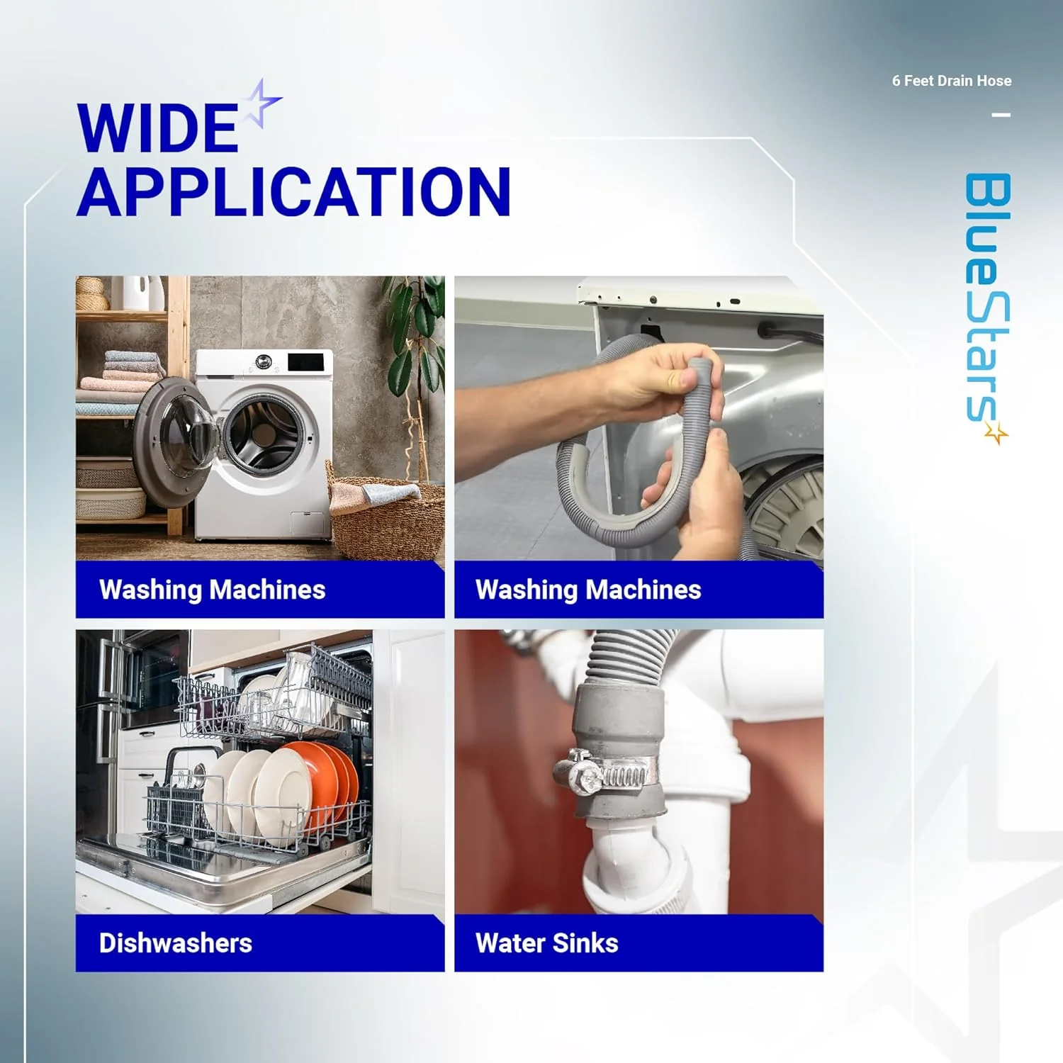 [Lifetime Warranty] 6 Feet Universal Dishwasher Washing Machine Drain Hose - Image 6