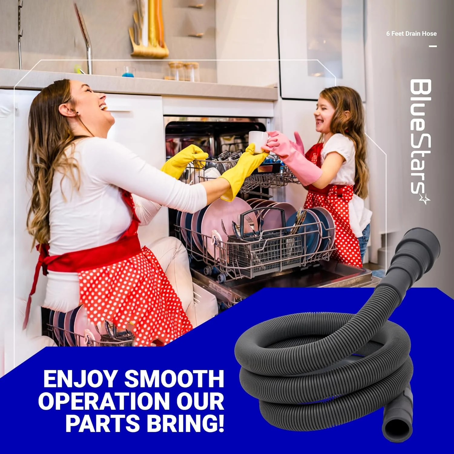 [Lifetime Warranty] 6 Feet Universal Dishwasher Washing Machine Drain Hose - Image 7