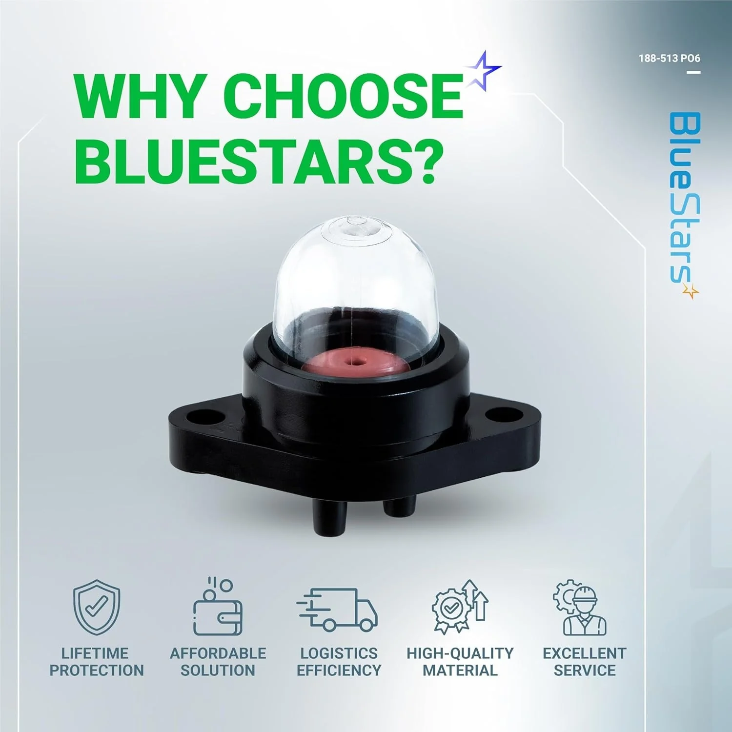 [Lifetime Warranty] 530071835 188-513 Carburetor Primer Bulb Pump - Pack of 6 - Image 9