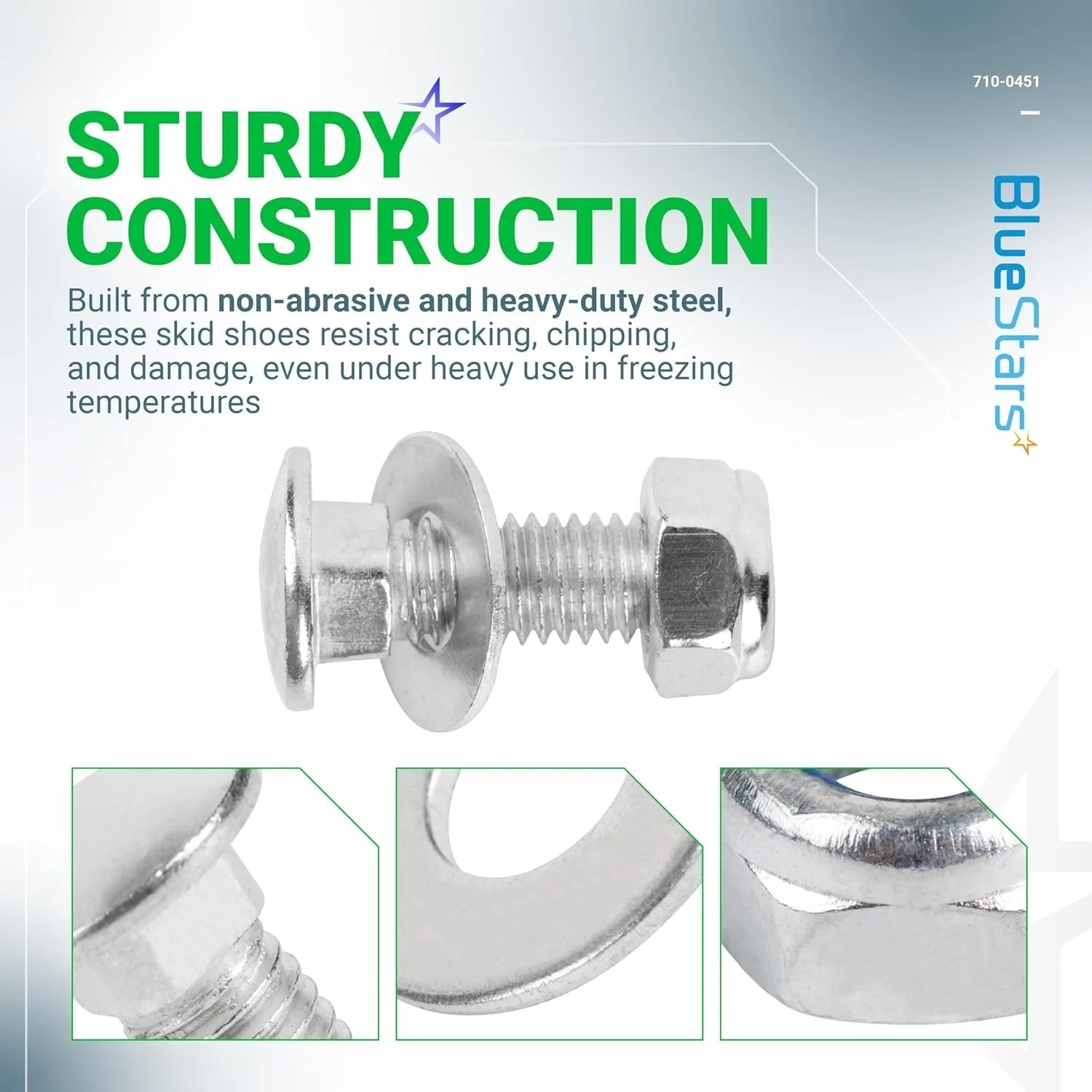 [Lifetime Warranty] 710-0451 Stainless Steel Skid Shoe - Pack of 6 - Image 3