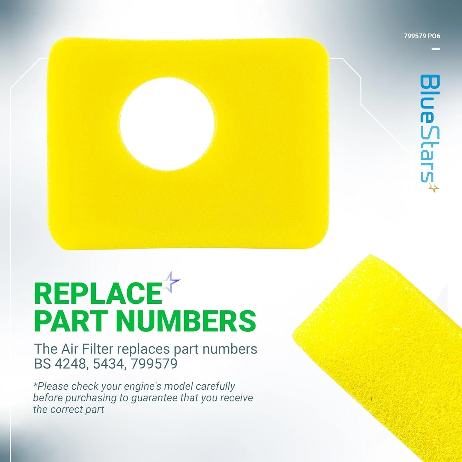 [Lifetime Warranty] 6 Pcs 799579 Air Cleaner Foam Filter - Image 4