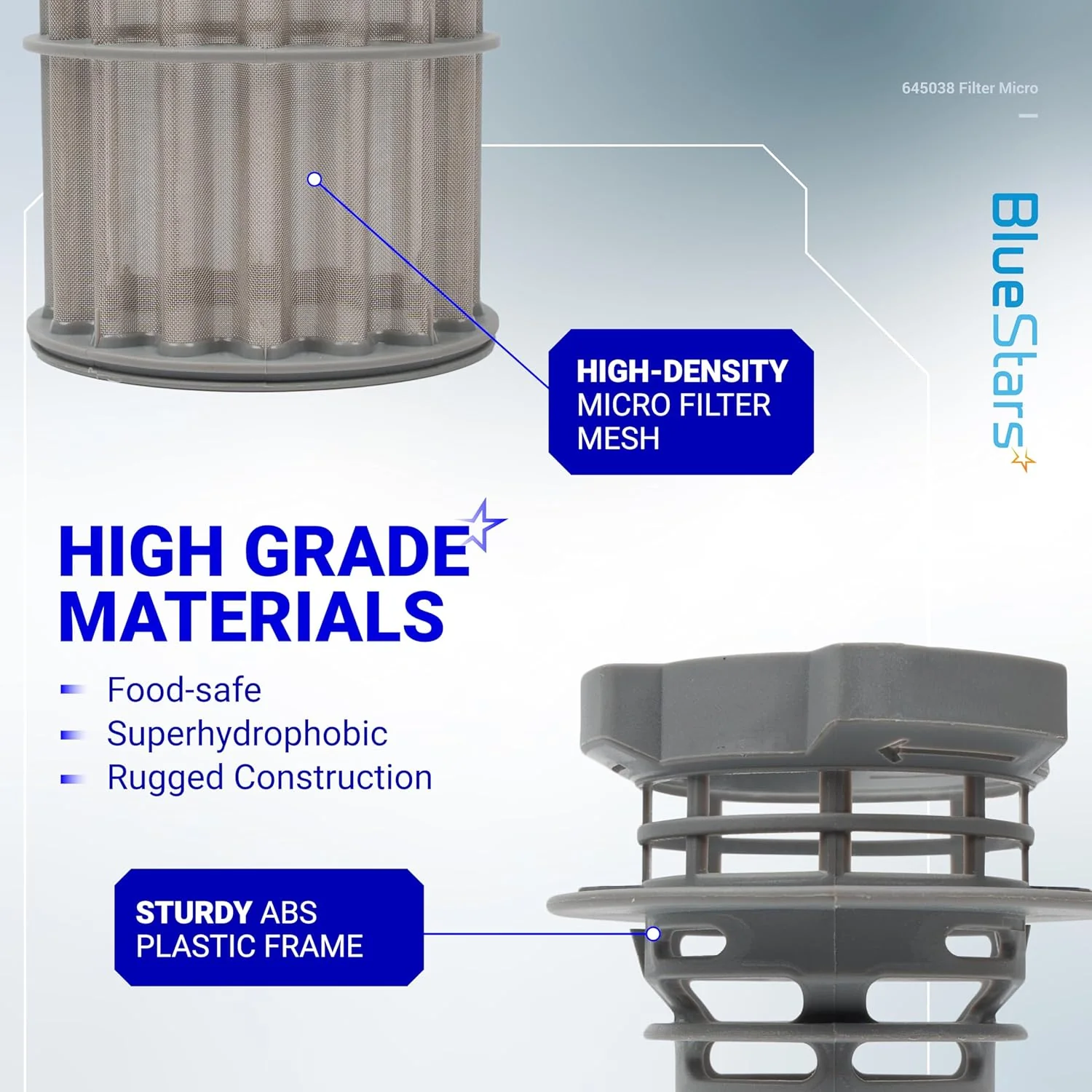 [Lifetime Warranty] 645038 Dishwasher Drain Mesh Micro Filter Compatible - Image 4