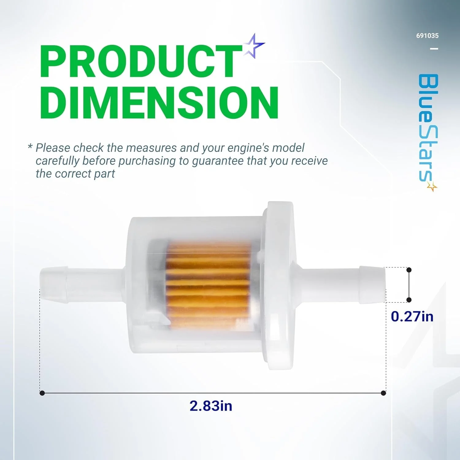 [Lifetime Warranty] 691035 Fuel Filter 1/4" Inline - Image 3
