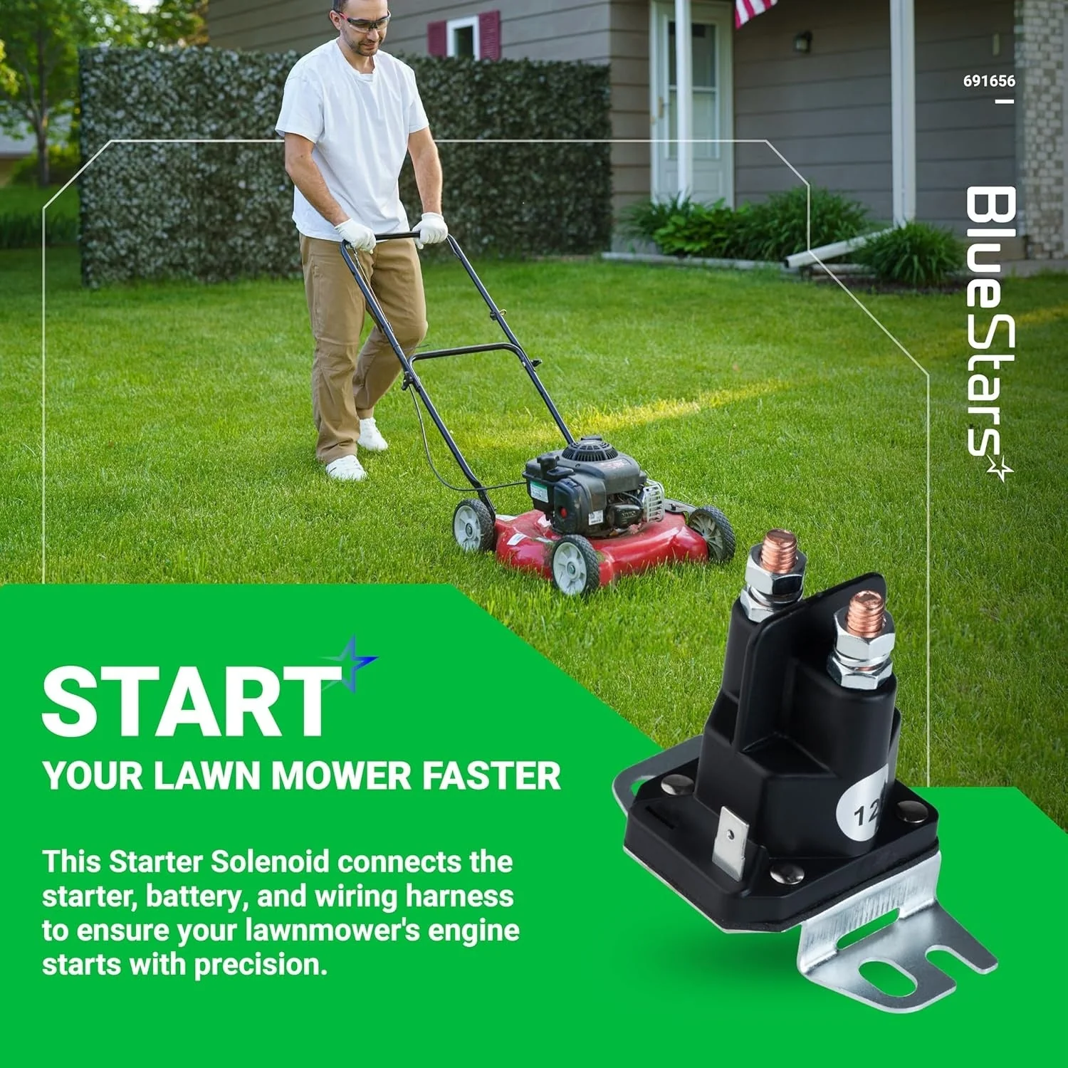 [Lifetime Warranty] 691656 Lawn Mower Starter Solenoid - Image 3