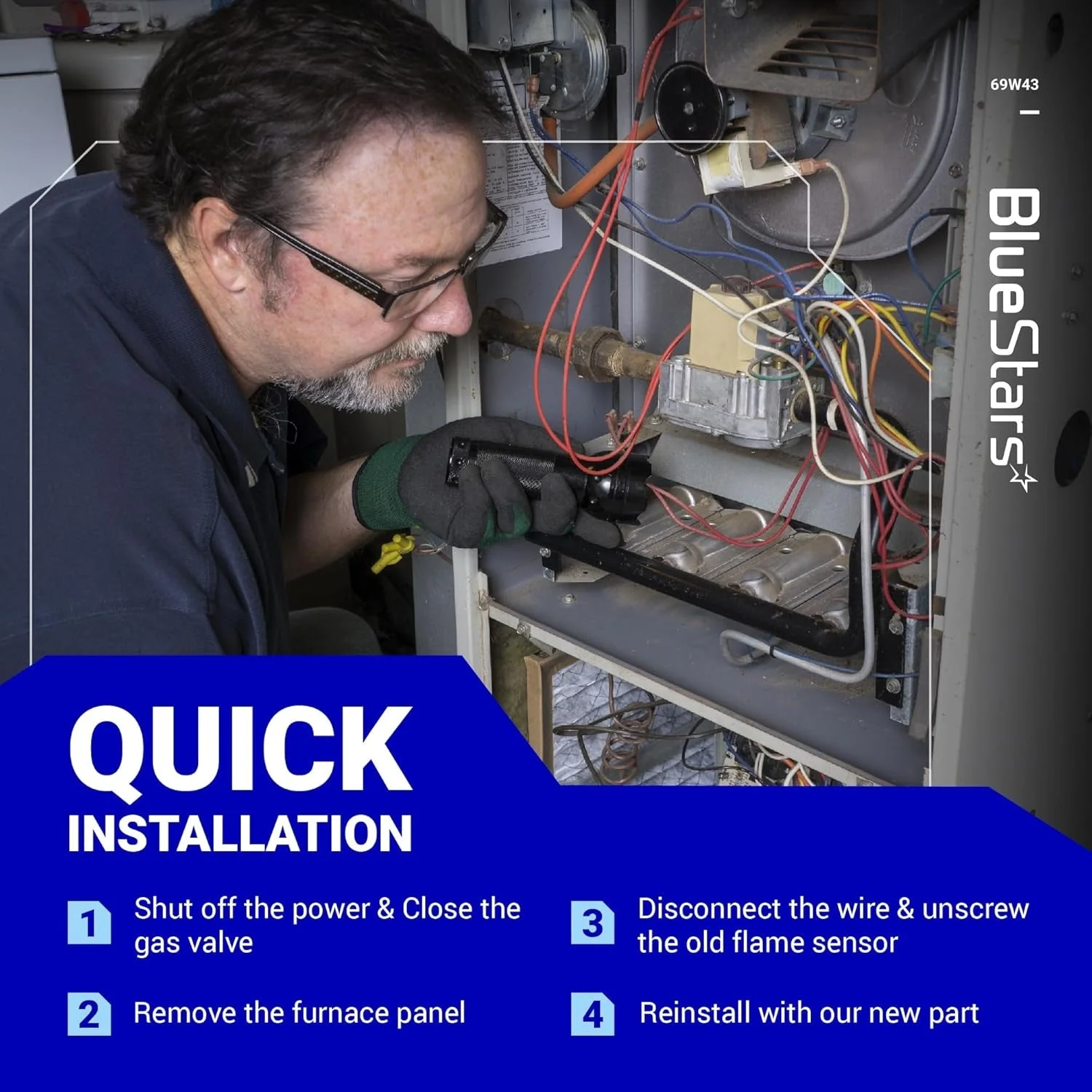 [Lifetime Warranty] 69W43 Furnace Flame Sensor - Pack of 2 - Image 6