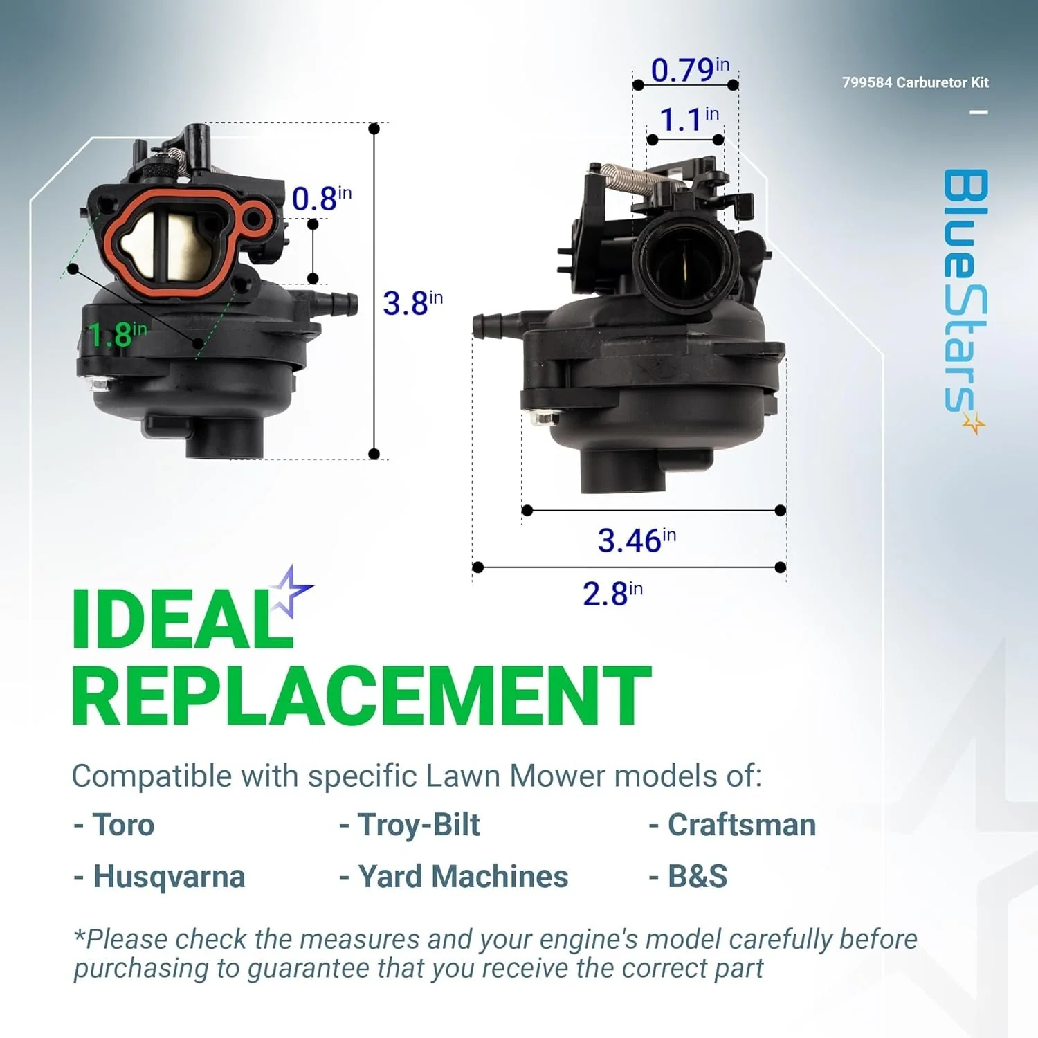 [Lifetime Warranty] 799584 592361 Carburetor - Image 4