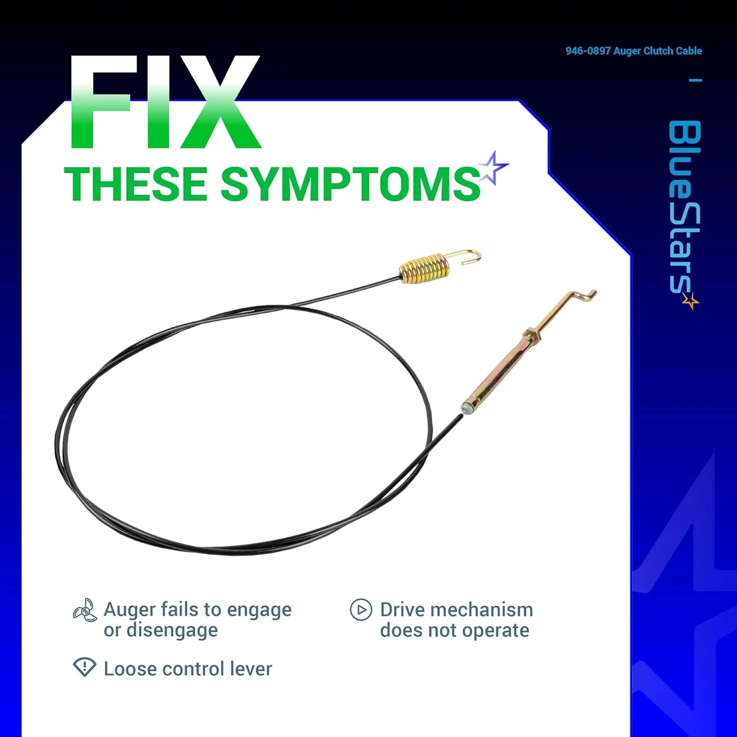 [Lifetime Warranty] 946-0897 Snow Blower Auger Clutch Cable - Image 5