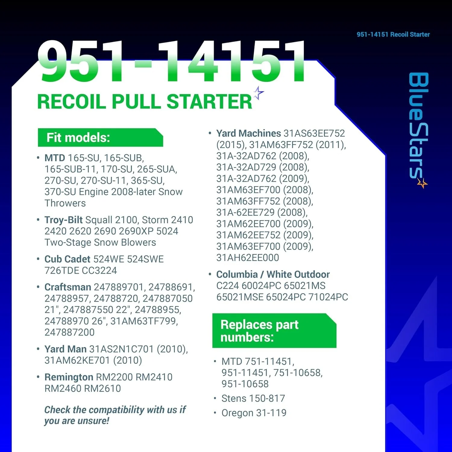 [Lifetime Warranty] 951-14151 Recoil Starter - Image 3