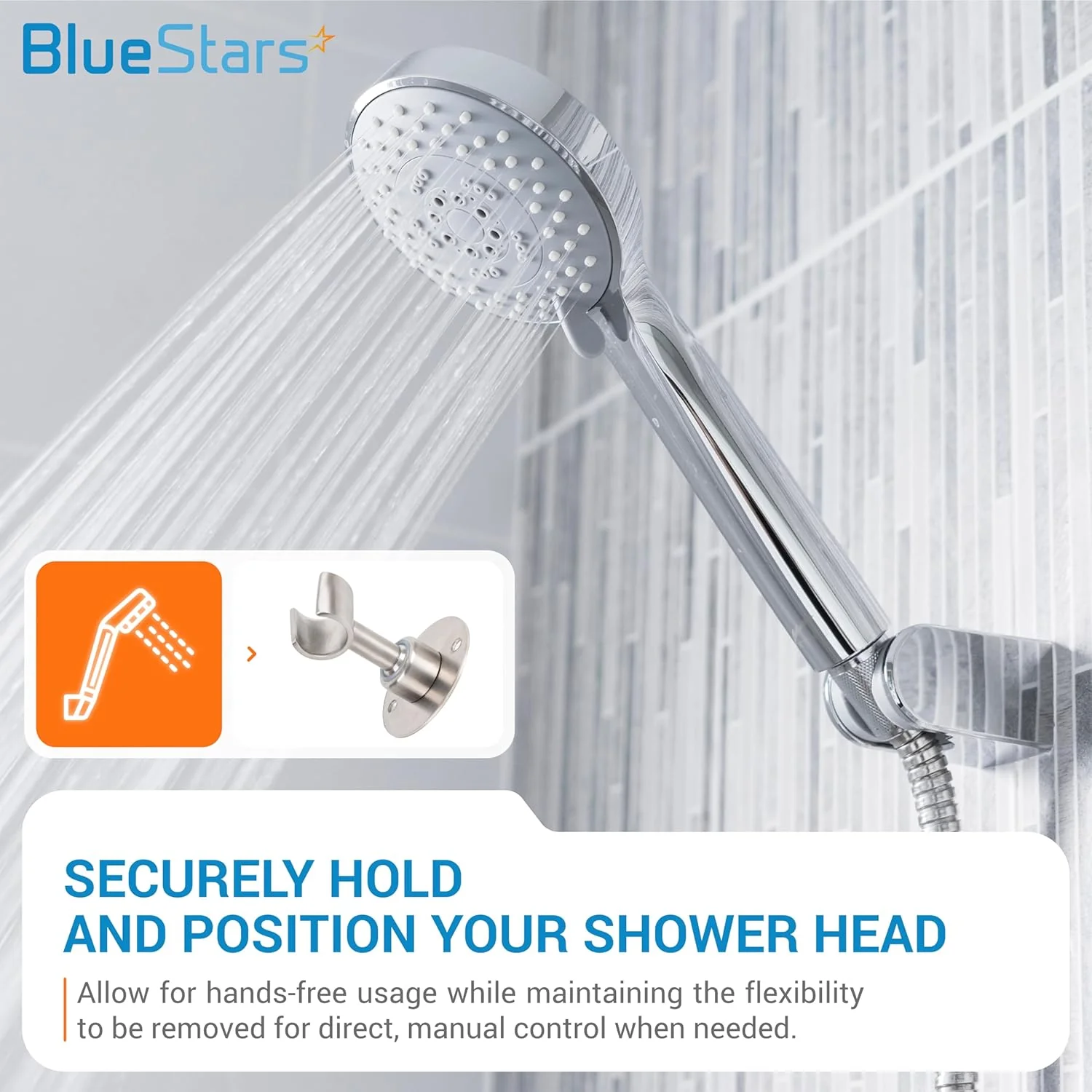 [Lifetime Warranty] Adjustable Handheld Shower Head Holder Bracket 360° - Image 3