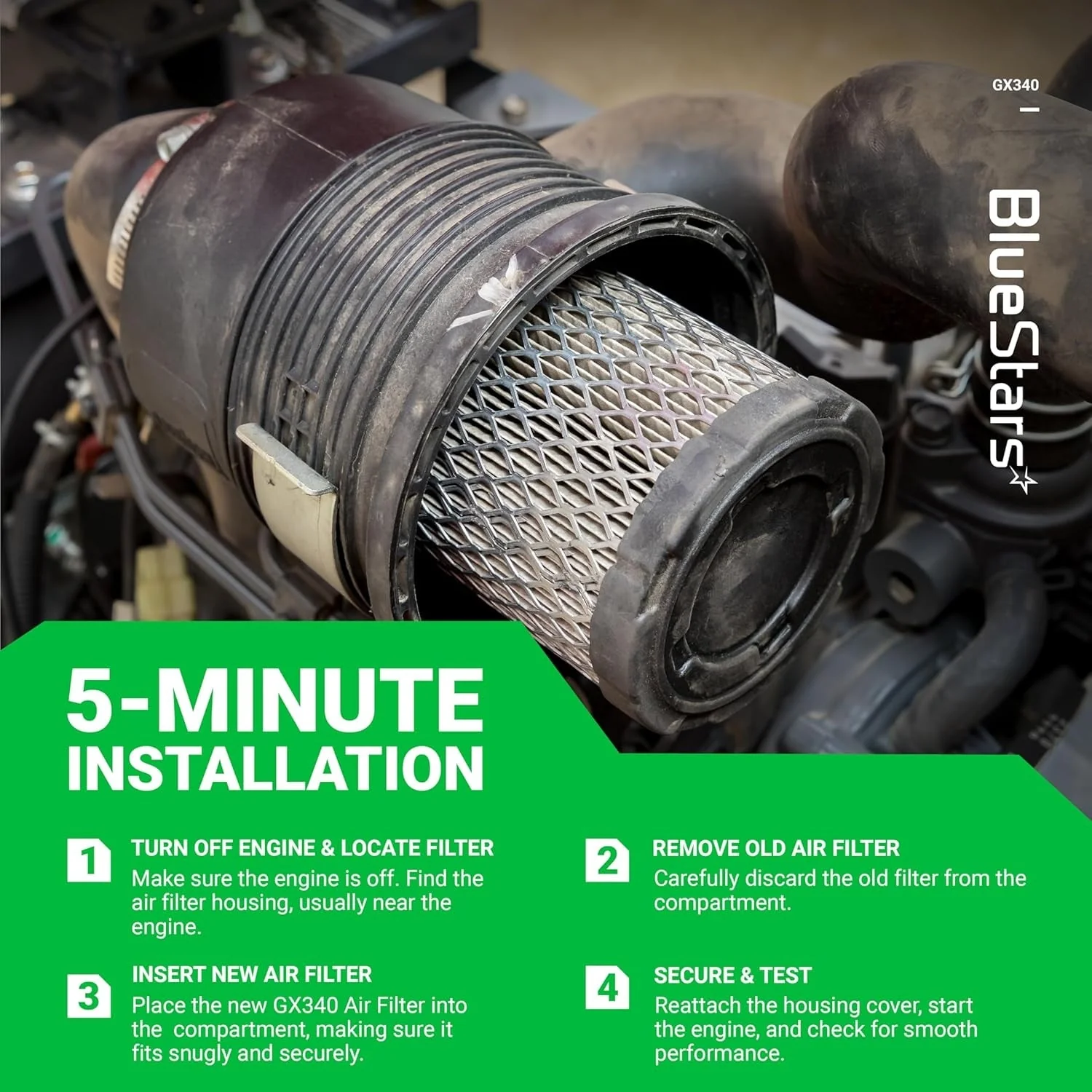 [Lifetime Warranty] AFZE30 GX390 GX340 Air Filter Honda - Image 9