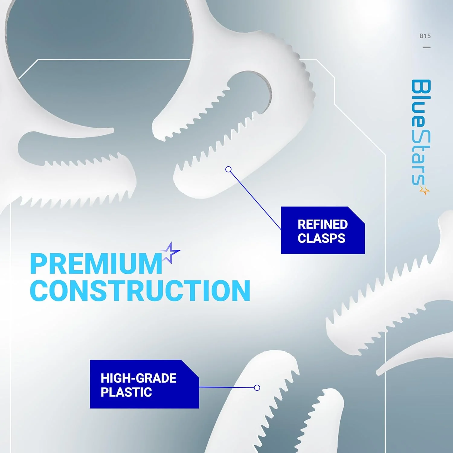 [Lifetime Warranty] B15 Sweep Hose Attachment Clamp Clasp - Pack of 6 - Image 3