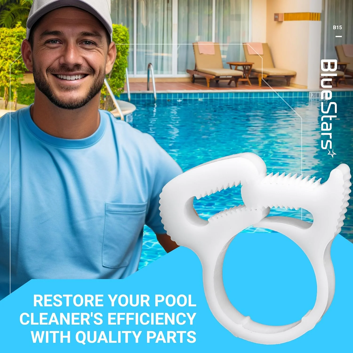 [Lifetime Warranty] B15 Sweep Hose Attachment Clamp Clasp - Pack of 6 - Image 7