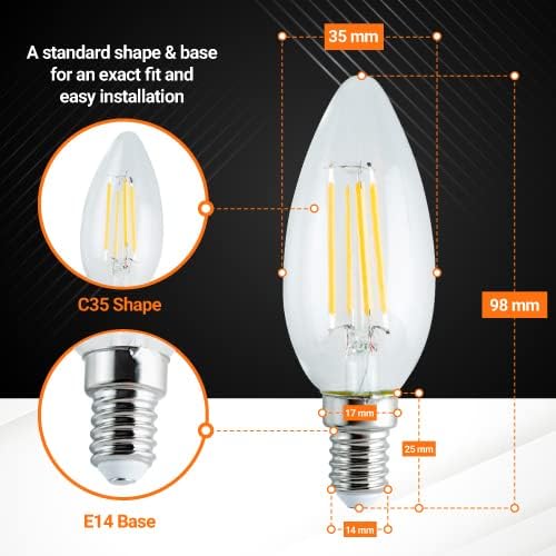 [Lifetime Warranty] C35 E14 European Base LED Bulb - Pack of 6 - Image 4