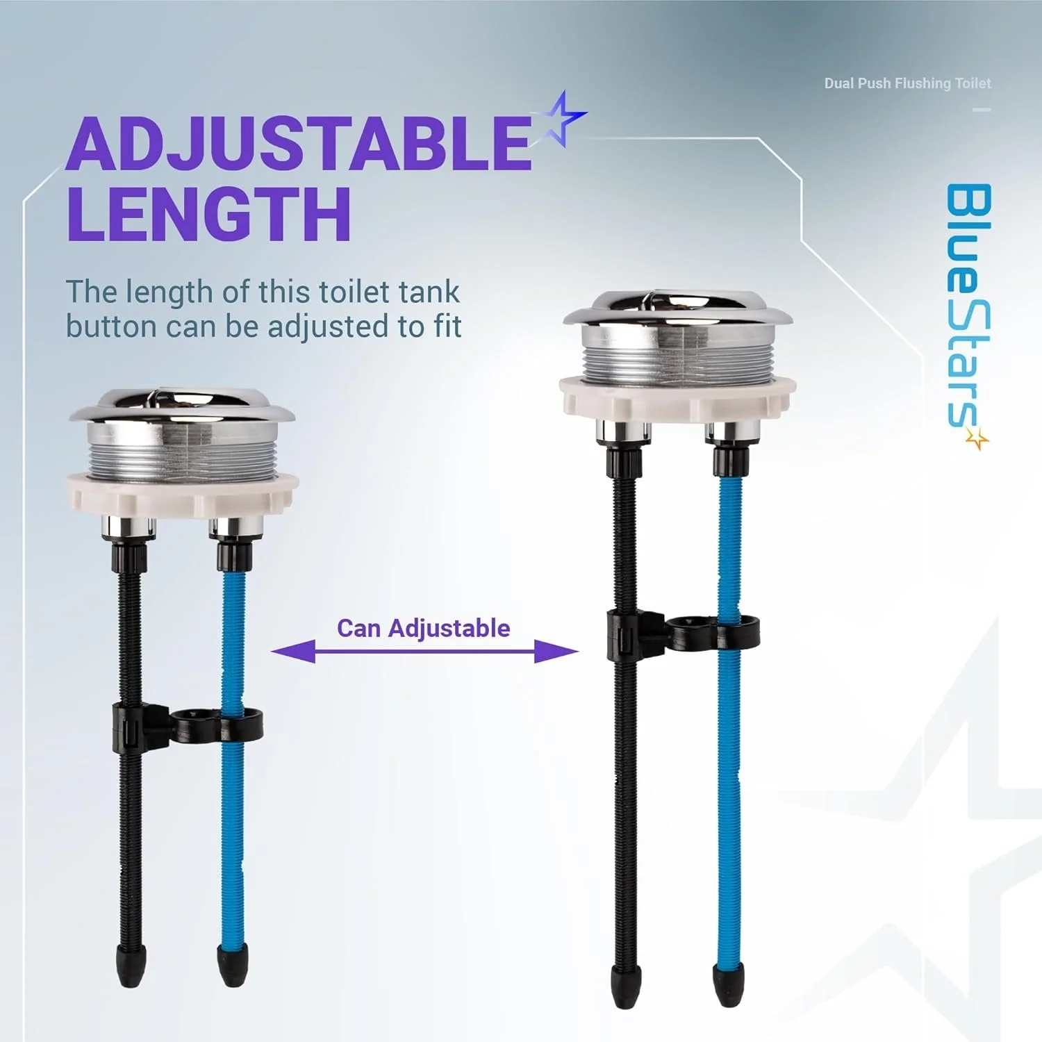 [Lifetime Warranty] 58mm/2.28in Thread Diameter Dual Push Flush Toilet Button - Pack of 2 - Image 7