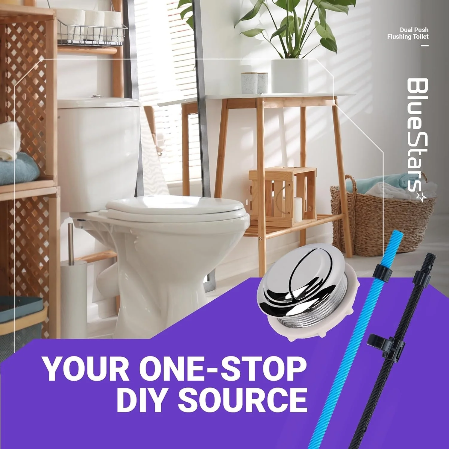 [Lifetime Warranty] 58mm/2.28in Thread Diameter Dual Push Flush Toilet Button - Pack of 2 - Image 9