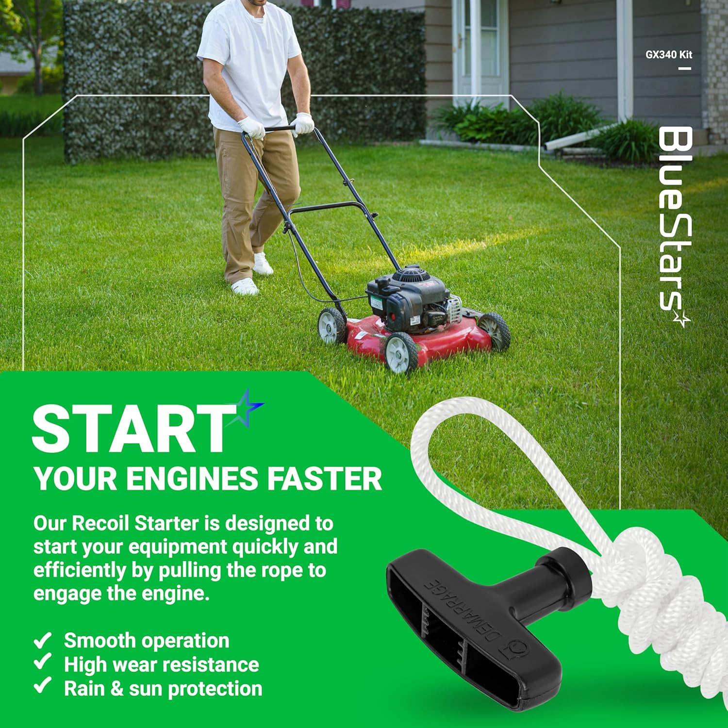 [Lifetime Warranty] GX390 Recoil Starter Handle with Rope - Image 6