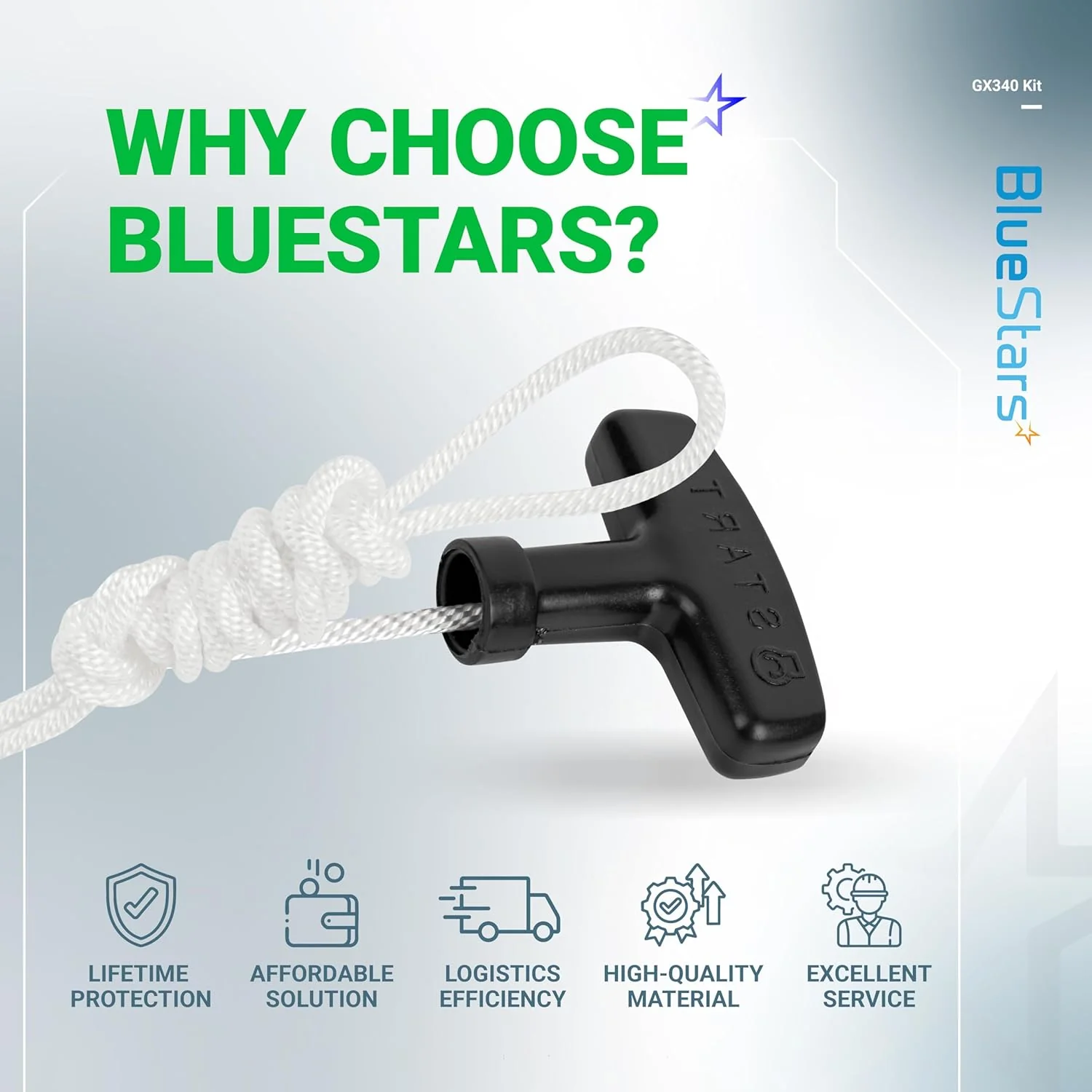 [Lifetime Warranty] GX390 Recoil Starter Handle with Rope - Image 8