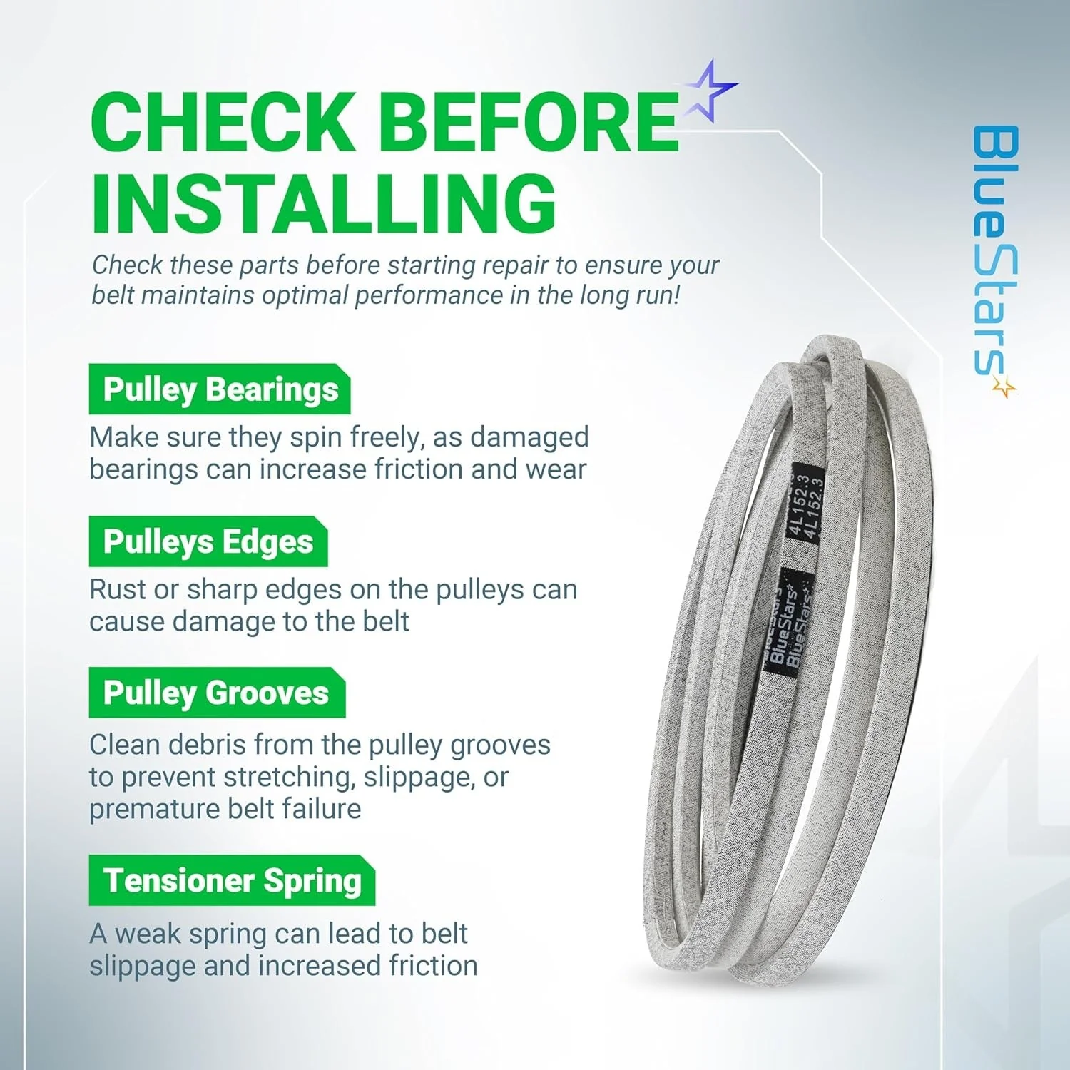 [Lifetime Warranty] Mower Deck Belt M154296 M158131 152.3" x 0.5" - Image 7