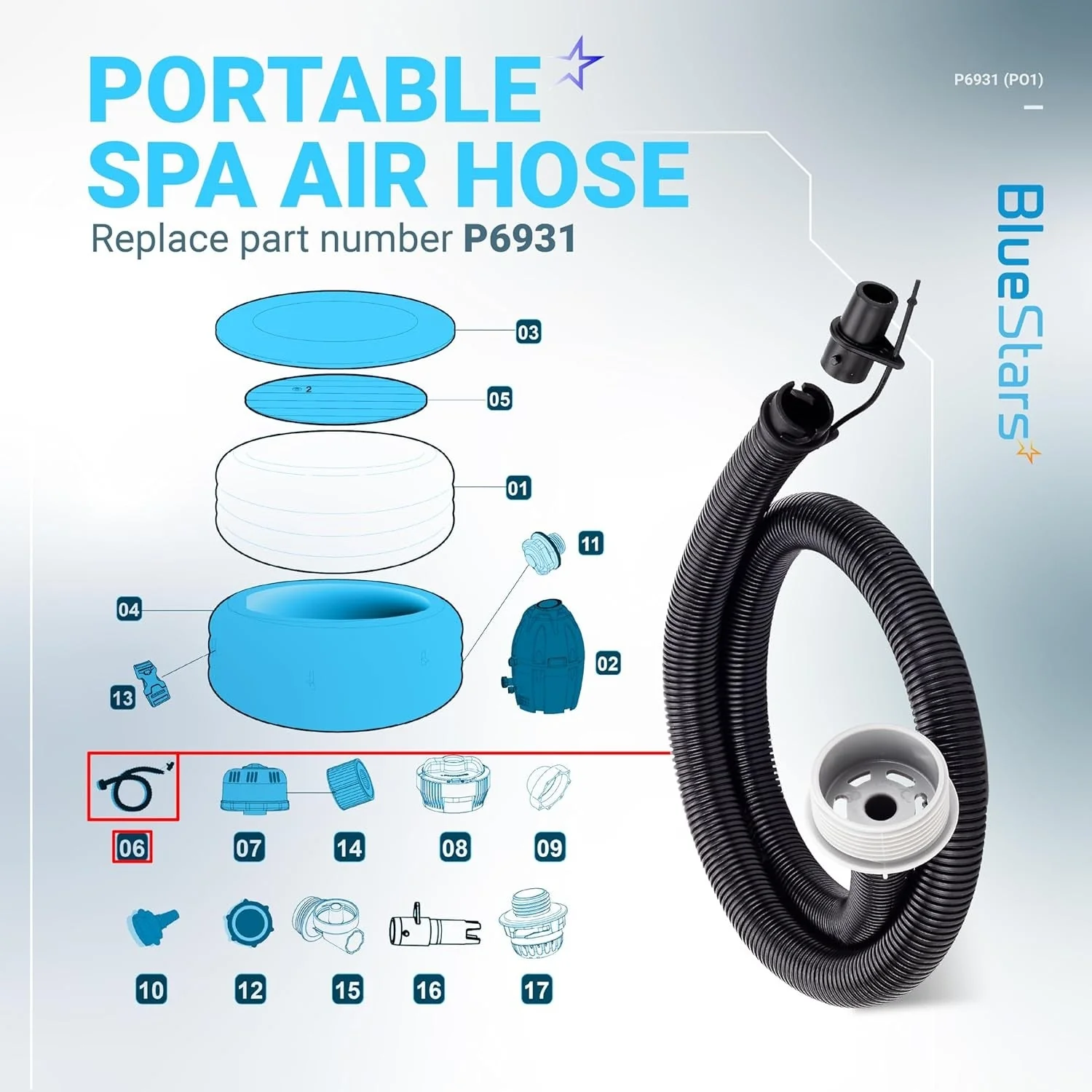 [Lifetime Warranty] P6931 Air Inflation Hose Pipe - Image 6
