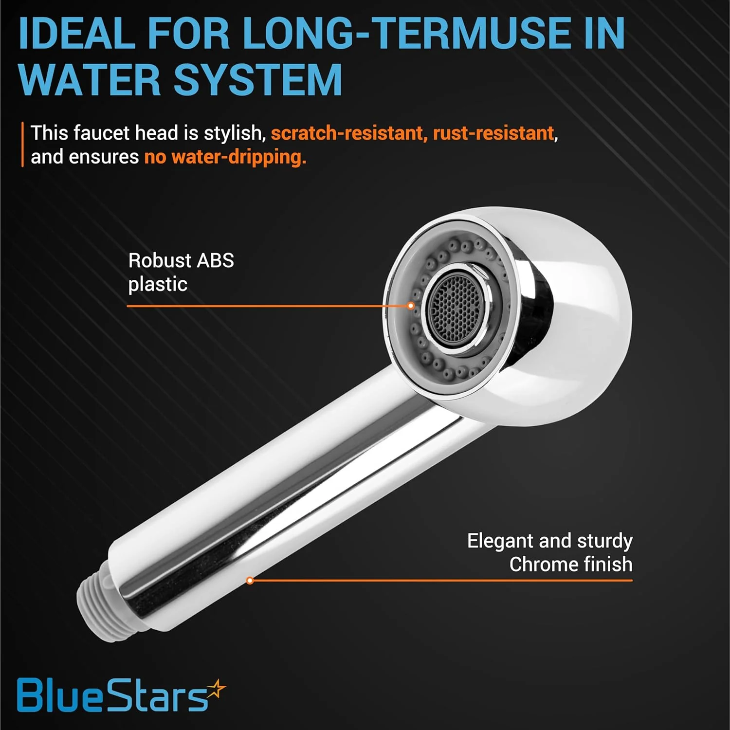 [Lifetime Warranty] Pull Down Bathroom Sink G1/2 13/16 Inch Male Sprayer Head - Image 5