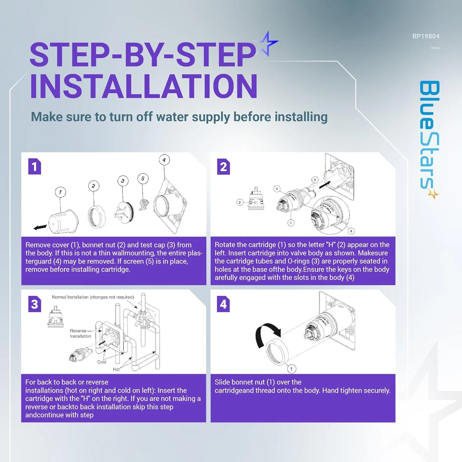 [Lifetime Warranty] RP19804 Pressure Balance Shower Cartridge - Image 6