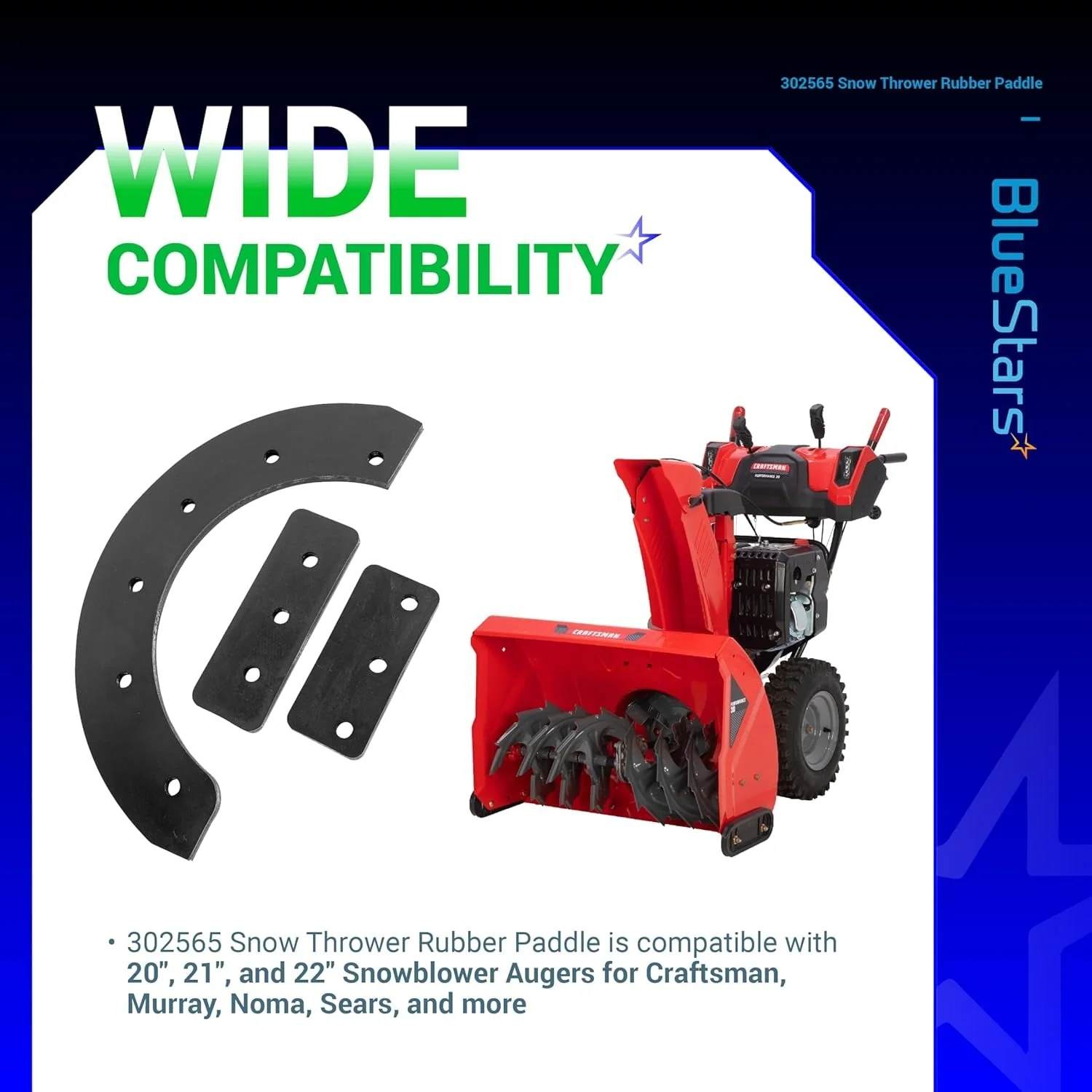 [Lifetime Warranty] Snow Thrower Rubber Paddle 302565MA - Image 4