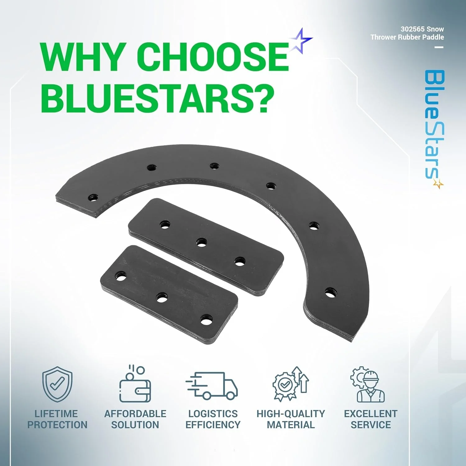 [Lifetime Warranty] Snow Thrower Rubber Paddle 302565MA - Image 9