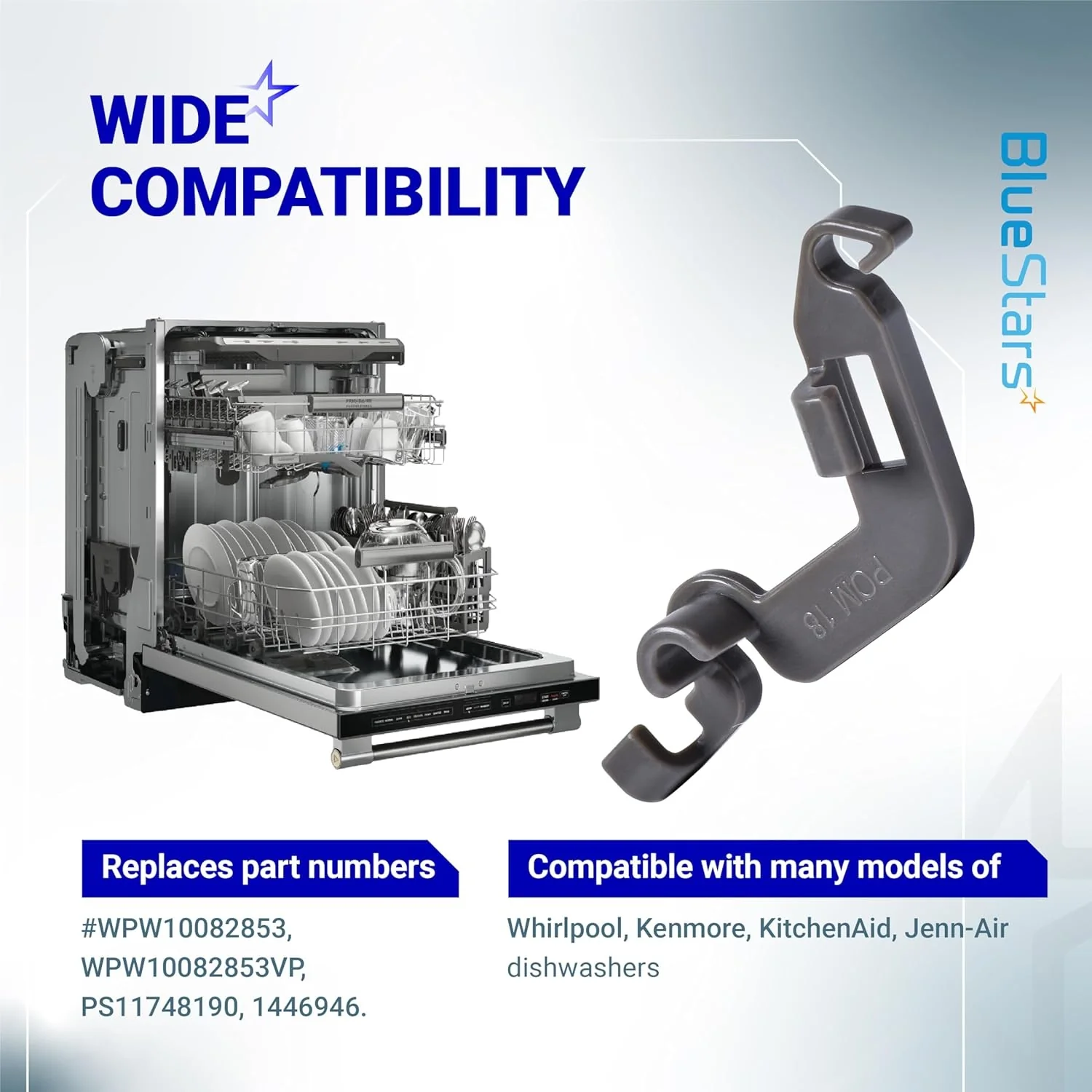 [Lifetime Warranty] W10082853 Dishwasher Tine Pivot Clip - Pack of 2 - Image 5