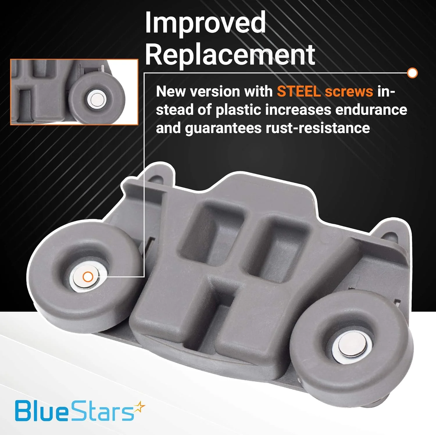 [Lifetime Warranty] W10195416 Dishwasher Lower Dish Rack Wheel - Pack of 2 - Image 4