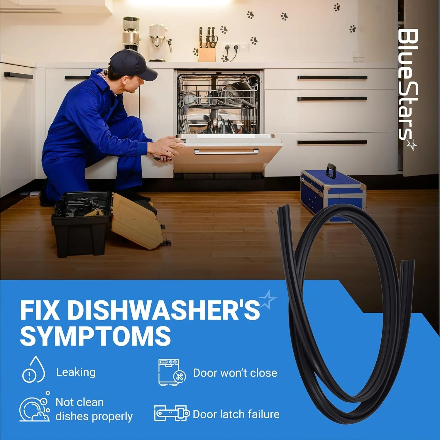 [Lifetime Warranty] W10300924 Dishwasher Door Seal Gasket - Image 6