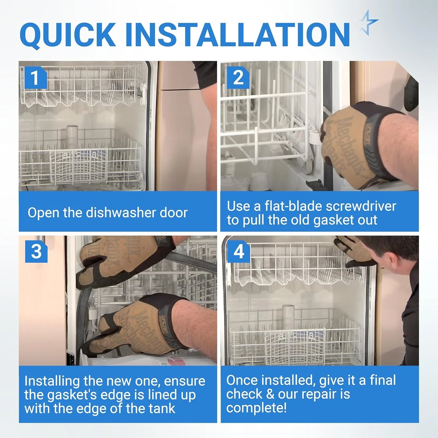 [Lifetime Warranty] W10300924 Dishwasher Door Seal Gasket - Image 7