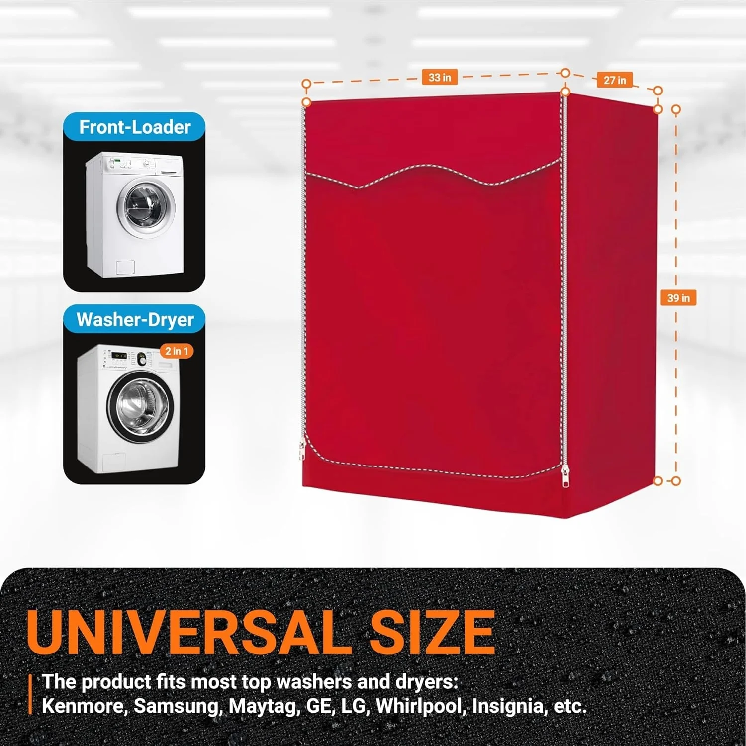 [Lifetime Warranty] Washing Machine Cover For Front-Load Washer/Dryer - Image 6