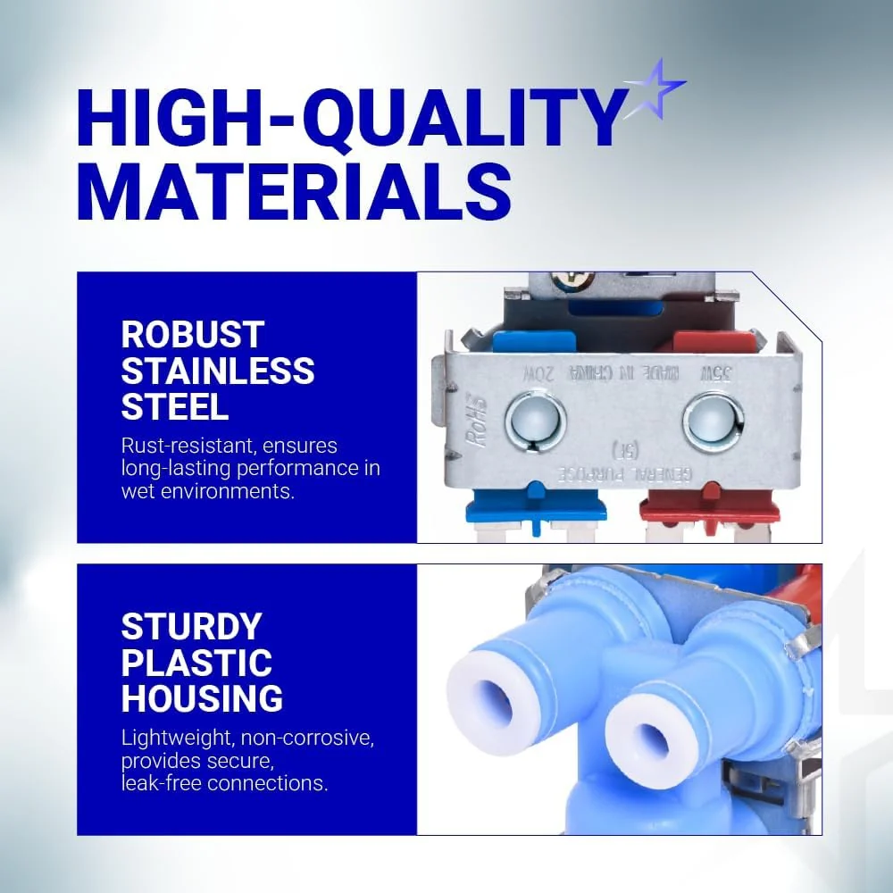 [Lifetime Warranty] WR57X10051 Refrigerator Dual Inlet Water Valve - Image 4